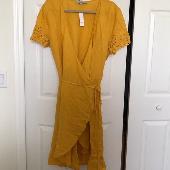 sunflower wrap dress